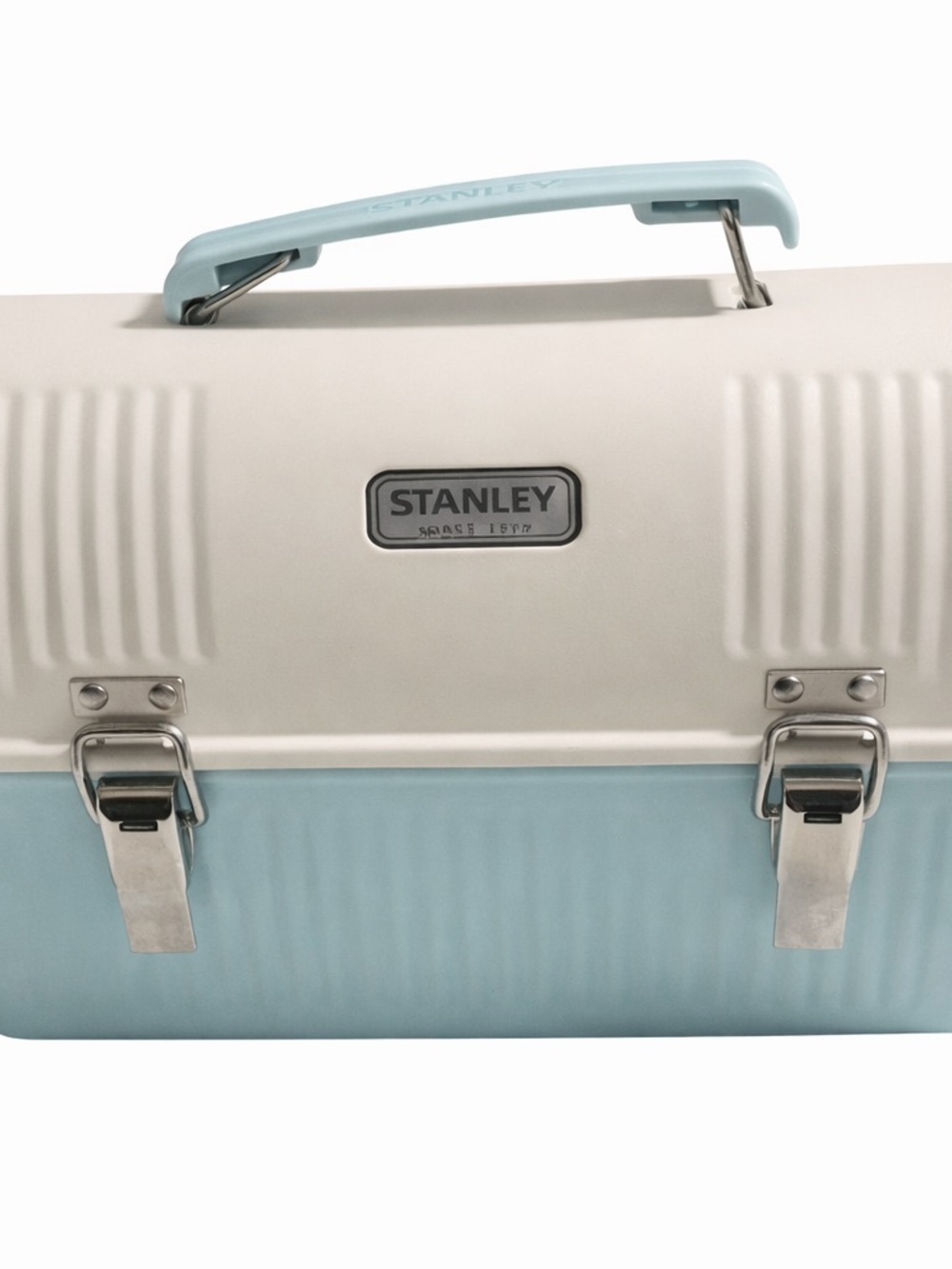 Stanley Pale Blue Cooler with Cream Logo Text